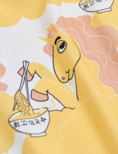 Preview: MINI RODINI T-Shirt Unicorns - gelb